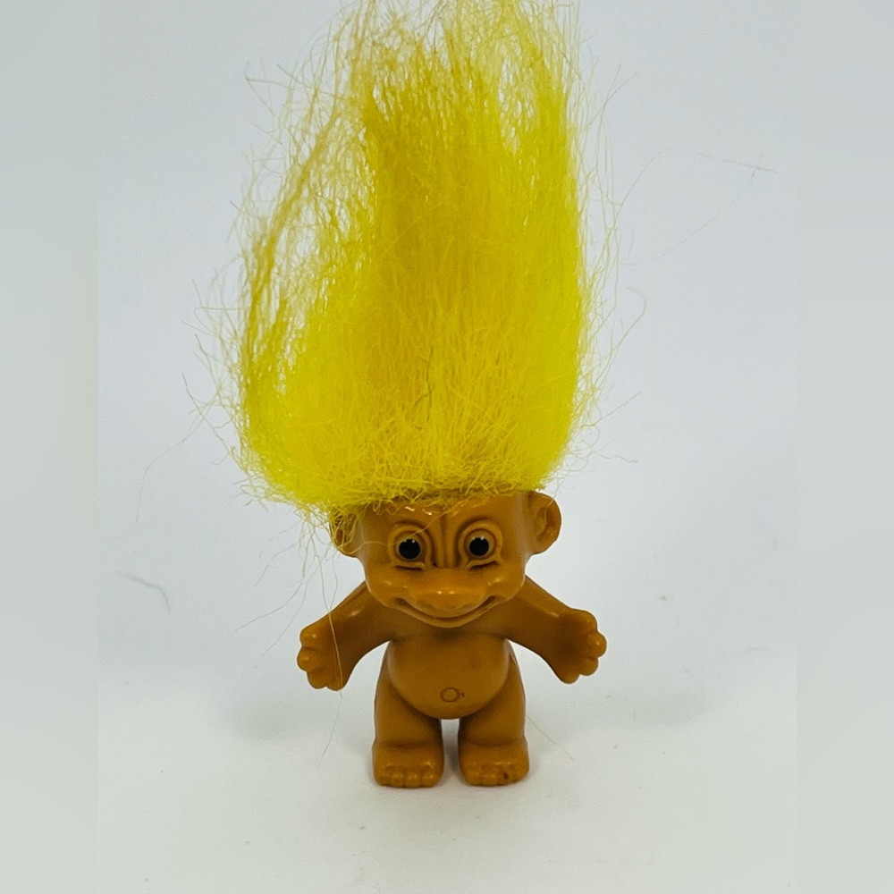 Good Luck Troll Yellow Hair Brooch Pin Back by RUSS